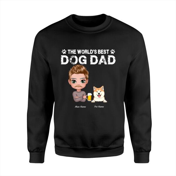 The World's Best Dog Dad Personalized T-shirt TS-NN1081