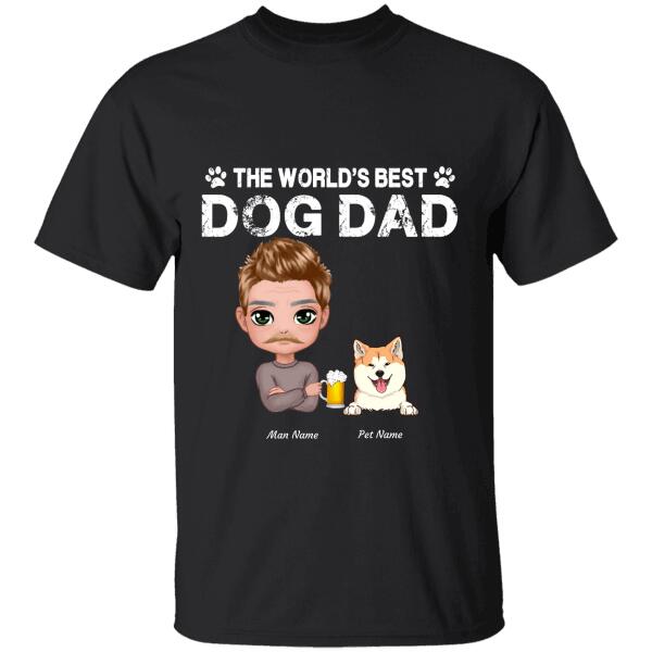The World's Best Dog Dad Personalized T-shirt TS-NN1081
