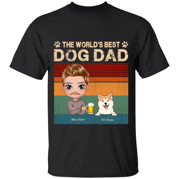 The World's Best Dog Dad Personalized T-shirt TS-NN1082