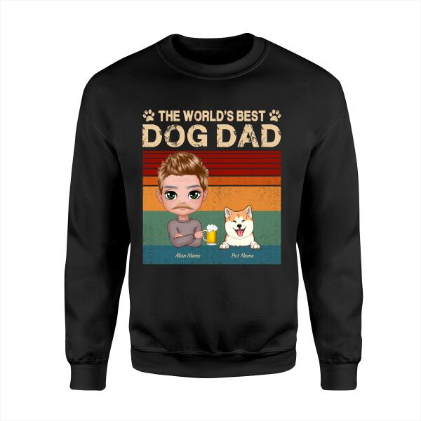 The World's Best Dog Dad Personalized T-shirt TS-NN1082