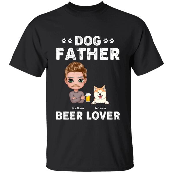 Dog Father Beer Lover Personalized Dog T-shirt TS-NN1118