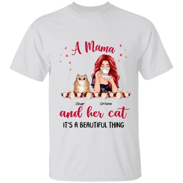 A Mama And Her Cats It's A Beautiful Thing Personalized T-shirt TS-NB1097