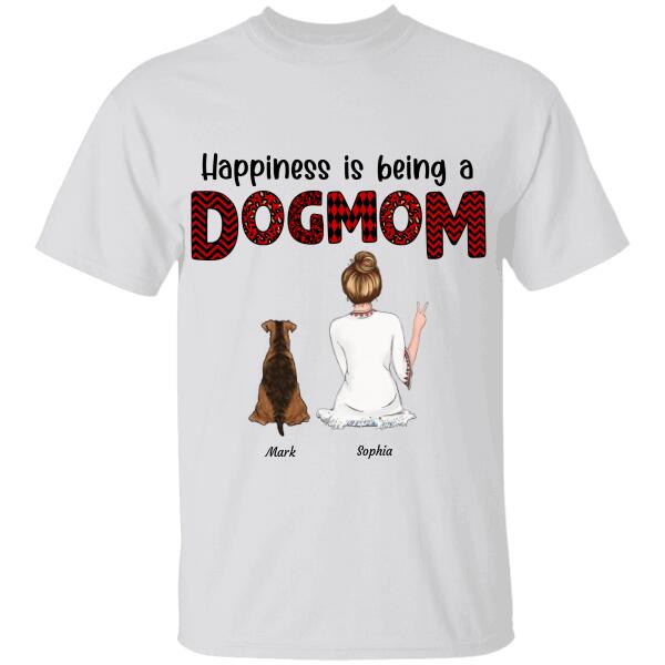 Happiness Is Being A Dog Mom Personalized Dog T-shirt TS-NN1122