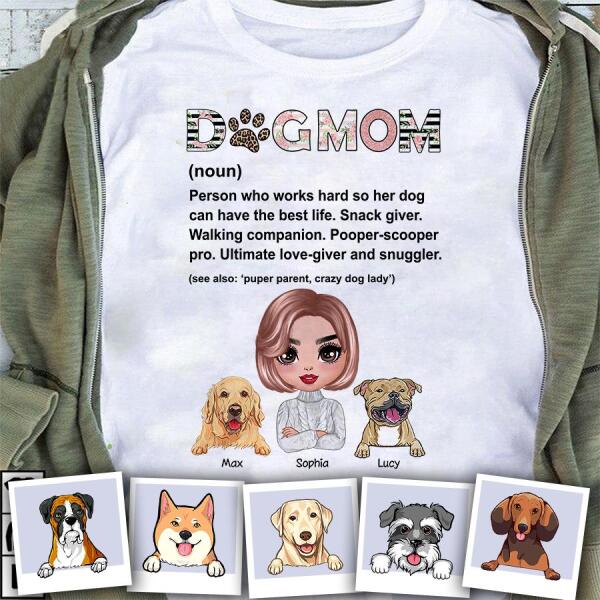 Dog Mom Definition Personalized T-shirt TS-NB1139