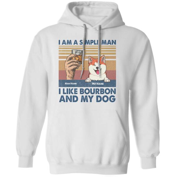 I Am A Simple Man  I Like Bourbon & Dogs Personalized T-shirt TS-NB1146