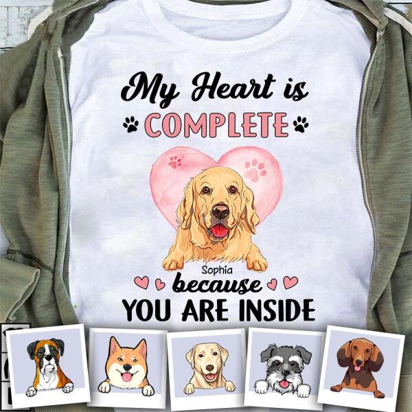 My Heart Is Complete Because You Are Inside Personalized T-shirt TS-NB1151