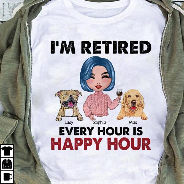 Retired Dog Mom Personalized T-Shirt TS-PT1157