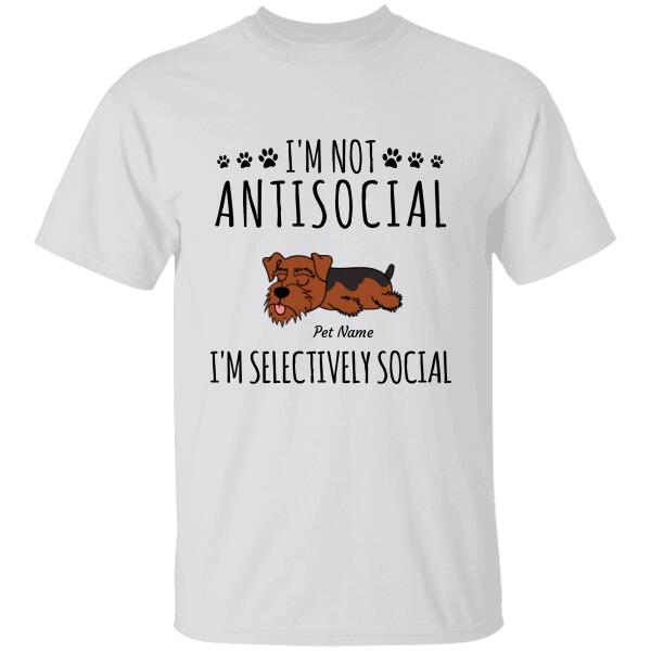 I'm Not Antisocial I'm Selectively Social Personalized Cat T-shirt TS-NN1154