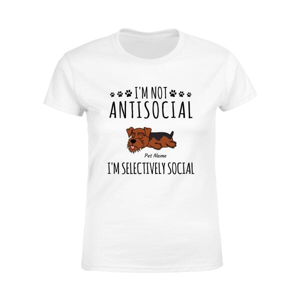 I'm Not Antisocial I'm Selectively Social Personalized Cat T-shirt TS-NN1154