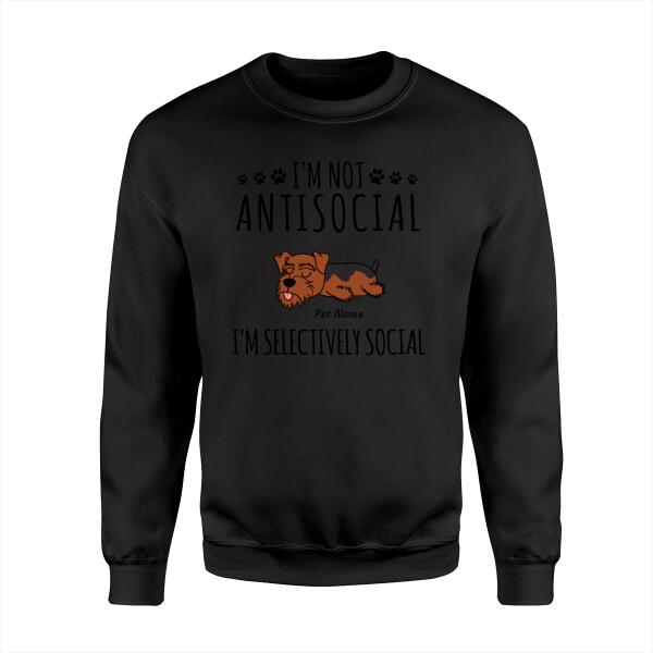 I'm Not Antisocial I'm Selectively Social Personalized Cat T-shirt TS-NN1154