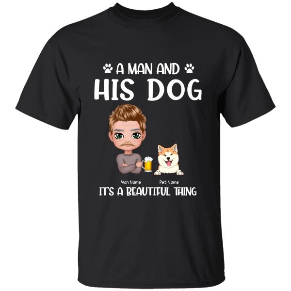 A Man And His Dogs Personalized T-shirt TS-NN1170