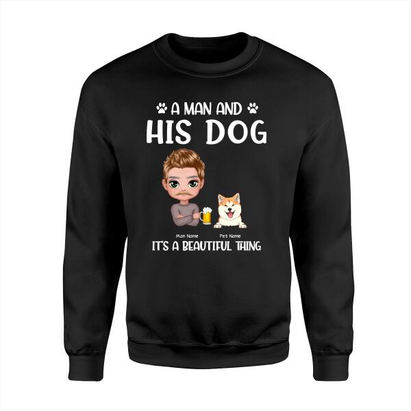 A Man And His Dogs Personalized T-shirt TS-NN1170
