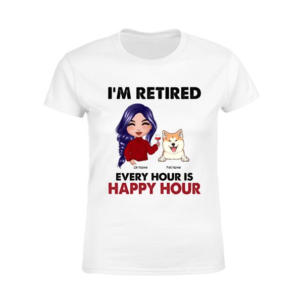 Retired Dog Mom Personalized T-Shirt TS-PT1157