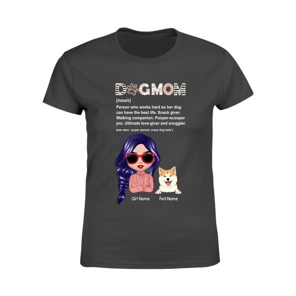 Dog Mom Definition Personalized T-shirt TS-NB1184