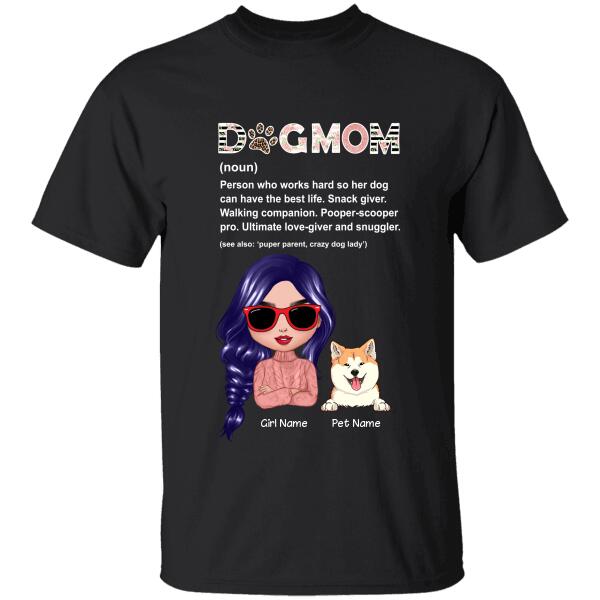 Dog Mom Definition Personalized T-shirt TS-NB1184