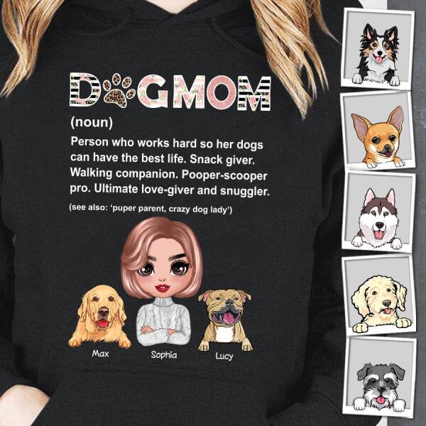 Dog Mom Definition Personalized T-shirt TS-NB1184