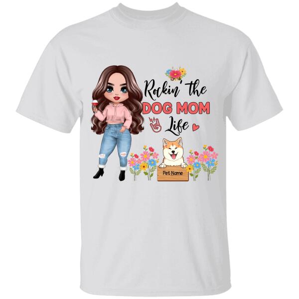 Rockin' the Cat Mom Life Personalized T-Shirt TS-PT1160