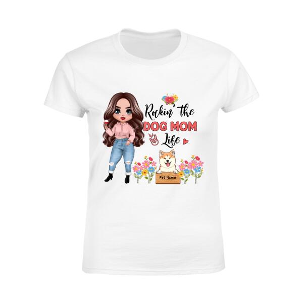 Rockin' the Cat Mom Life Personalized T-Shirt TS-PT1160