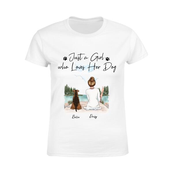 Just A Girl Who Loves Dogs Personalized T-Shirt TS-PT1205