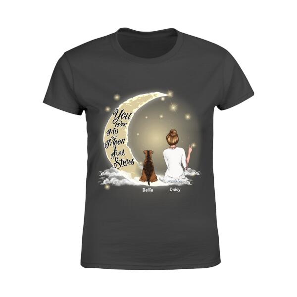 You Are My Moon And Stars Personalized Dog T-Shirt TS-PT1212