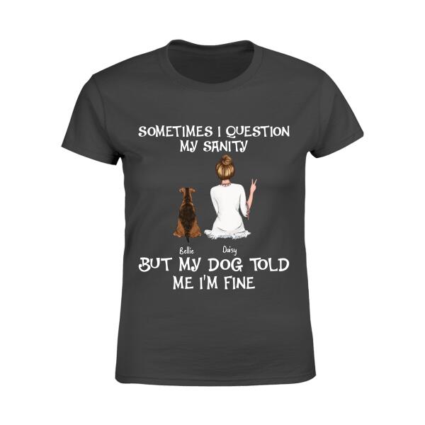 Cat Mom Questions Her Sanity Personalized T-Shirt TS-PT1219