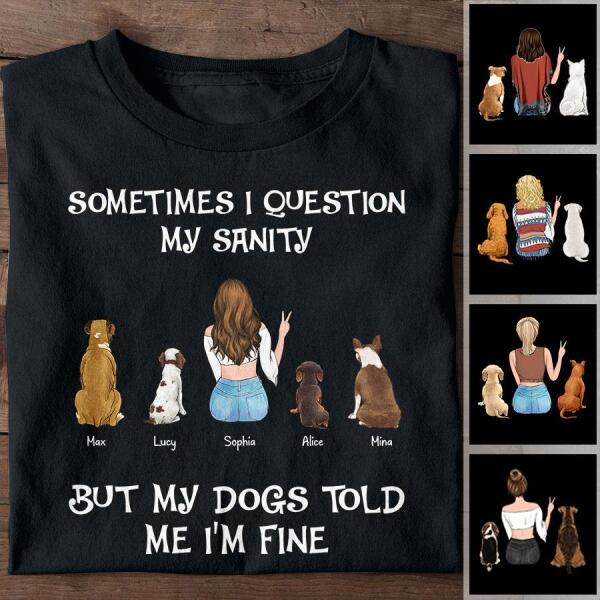 Cat Mom Questions Her Sanity Personalized T-Shirt TS-PT1219