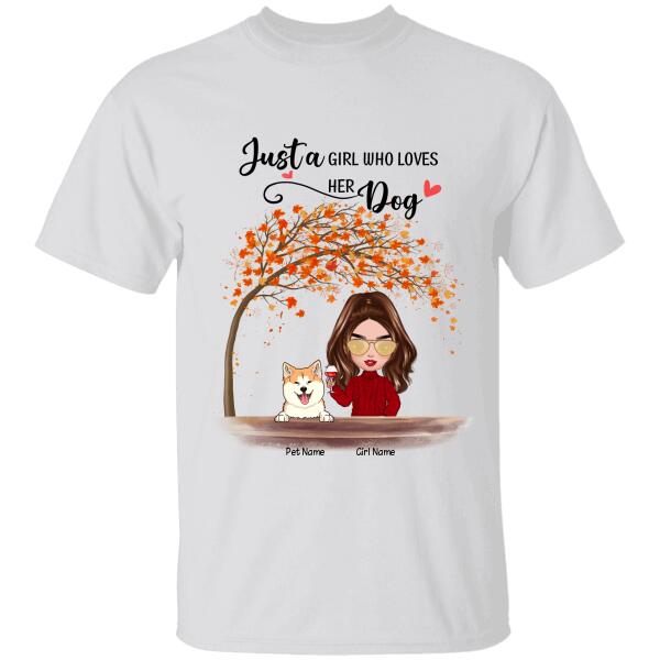 Just A Girl Who Loves Her Dogs Doll Personalized T-Shirt TS-PT1168