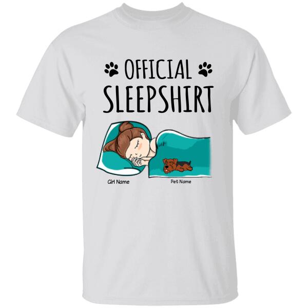 Funny Dog Mom's Official Sleepshirt Personalized T-Shirt TS-PT1197