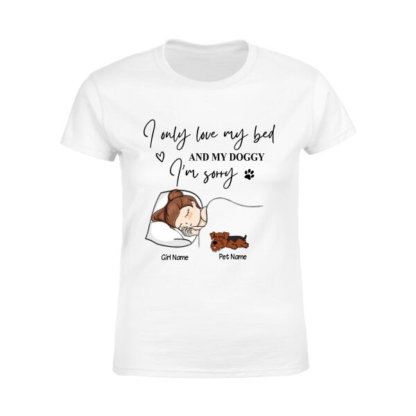 Funny Sleeping Dog Mom Personalized T-Shirt TS-PT1213