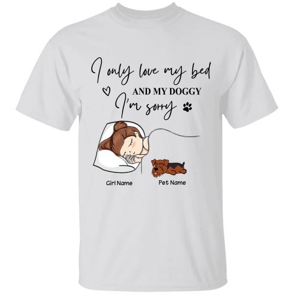 Funny Sleeping Dog Mom Personalized T-Shirt TS-PT1213