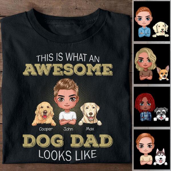 Awesome Dog Dad Looks Like Personalized T-shirt TS-NB1226