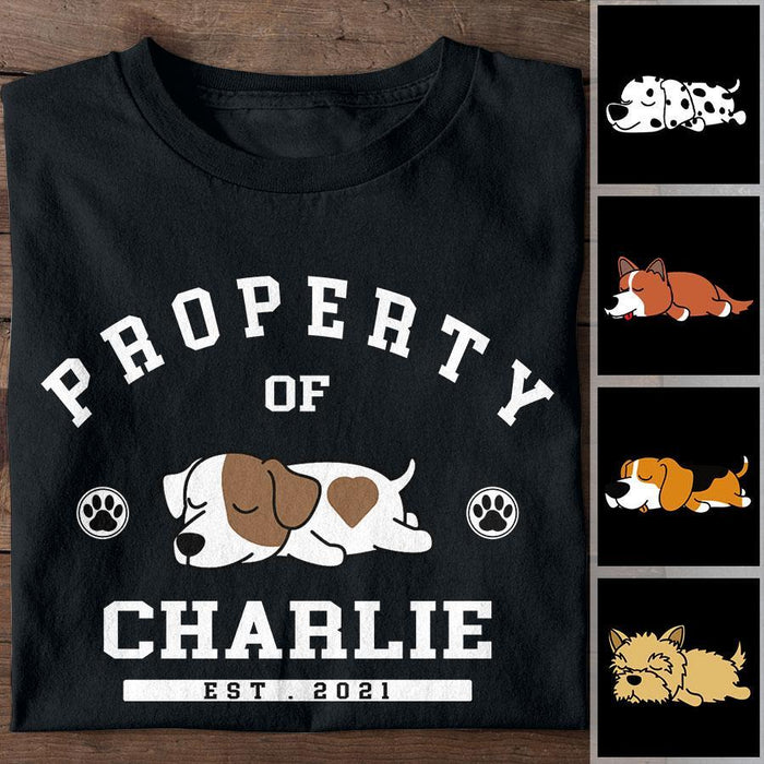 Funny Property Of My Dog Personalized T-Shirt TS-PT1223