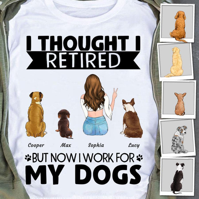 Funny Retired Dog Mom Personalized T-Shirt TS-PT1254