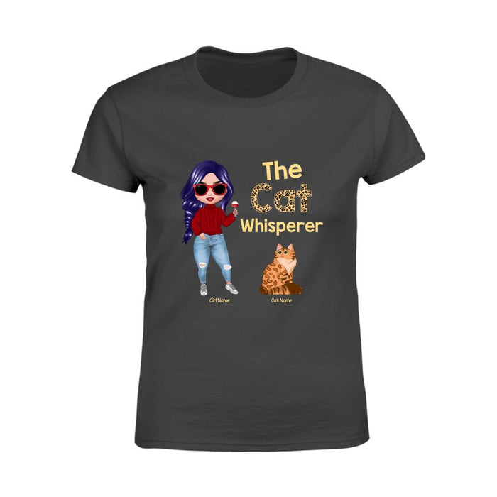 The Cat Whisperer Leopard Print Personalized T-shirt TS-NN1259