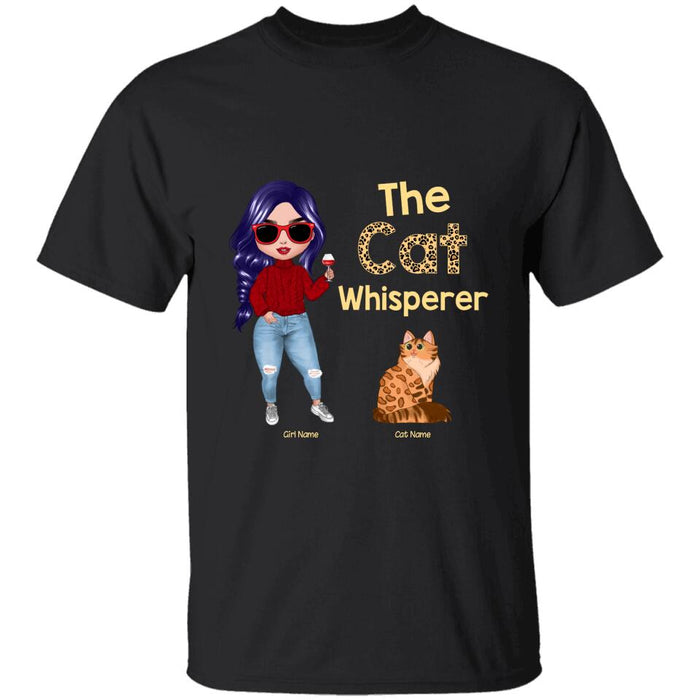 The Cat Whisperer Leopard Print Personalized T-shirt TS-NN1259