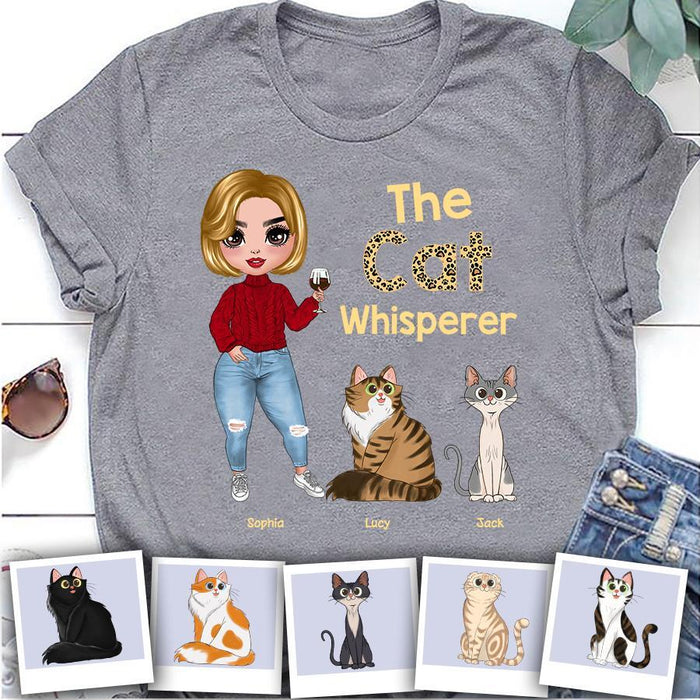 The Cat Whisperer Leopard Print Personalized T-shirt TS-NN1259