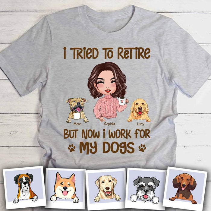 Funny Retired Dog Mom Personalized T-Shirt TS-PT1266