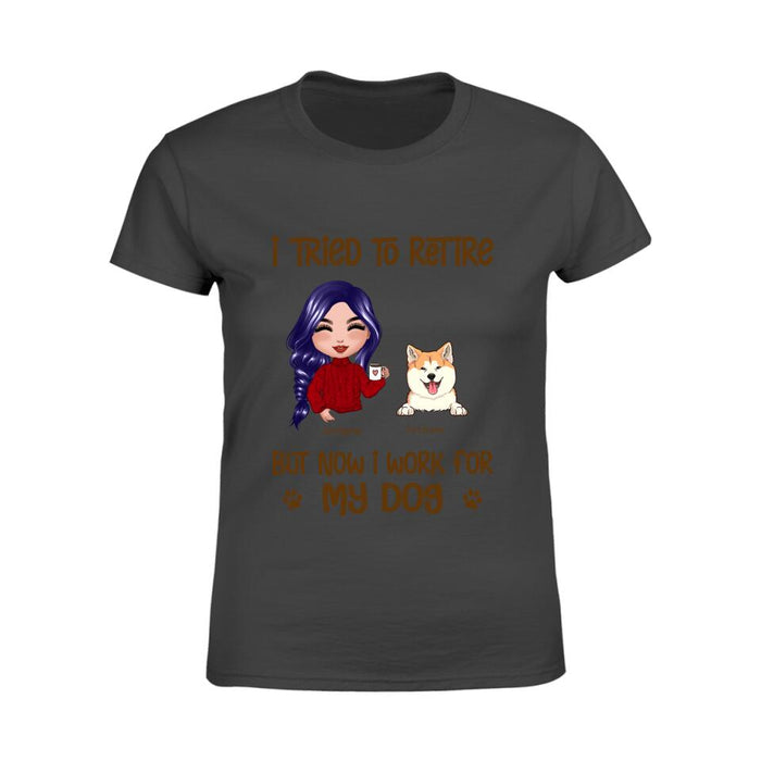 Funny Retired Dog Mom Personalized T-Shirt TS-PT1266