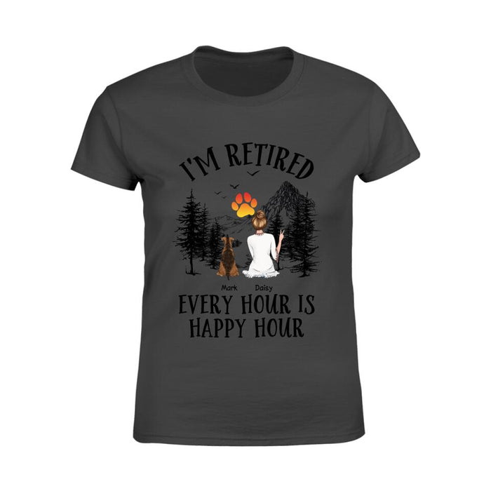 Happy Retired Dog Mom Personalized T-Shirt TS-PT1264