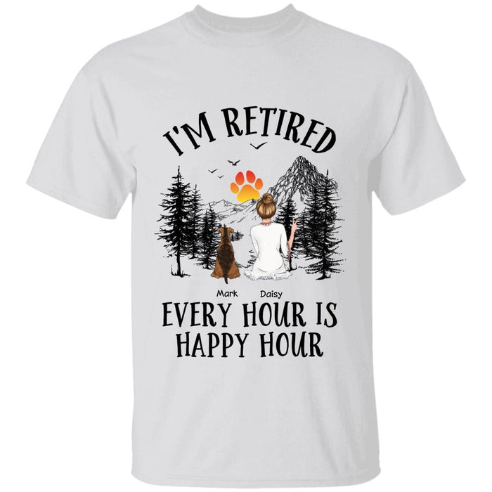 Happy Retired Dog Mom Personalized T-Shirt TS-PT1264