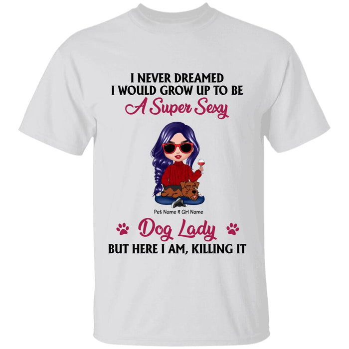 Funny Super Sexy Dog Lady Personalized T-Shirt TS-PT1285