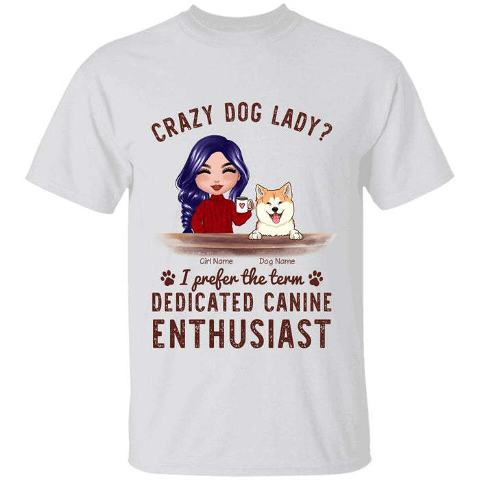 Crazy Dog Lady Doll Personalized T-Shirt TS-PT1277