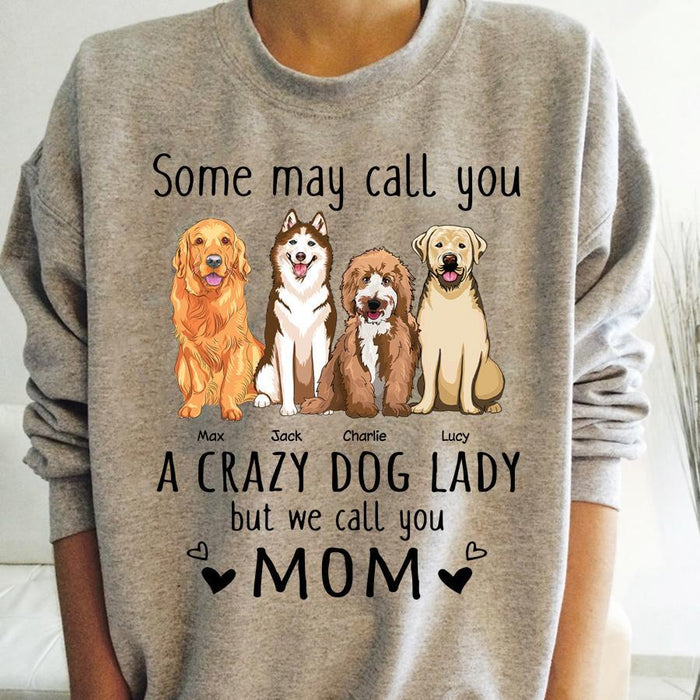 Funny Crazy Dog Lady Personalized T-Shirt TS-PT1278