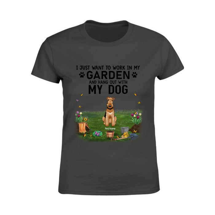 Funny Dog Mom Loves Gardening Personalized T-Shirt TS-PT1295