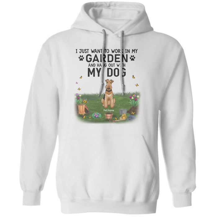 Funny Dog Mom Loves Gardening Personalized T-Shirt TS-PT1295