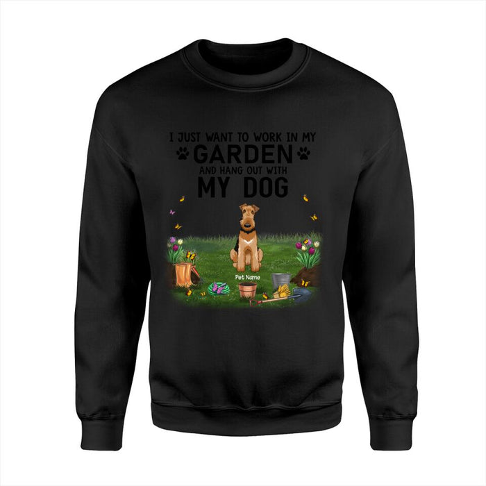 Funny Dog Mom Loves Gardening Personalized T-Shirt TS-PT1295