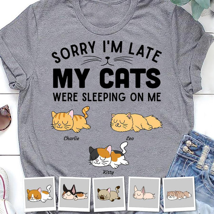 Sorry I'm Late Personalized Cat T-shirt TS-NN1261