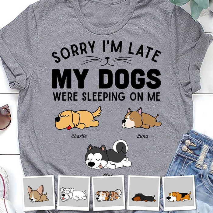 Sorry I'm Late Personalized Dog T-shirt TS-NN1262