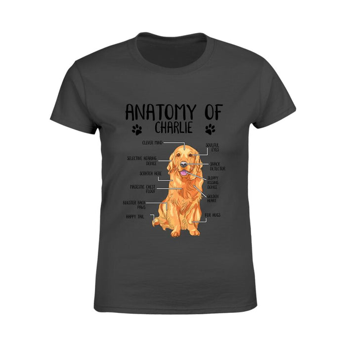 Funny Anatomy Of A Golden Retriever Personalized T-Shirt TS-PT1287