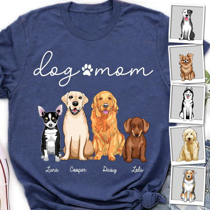 Dog Mom Personalized T-Shirt TS-PT1273